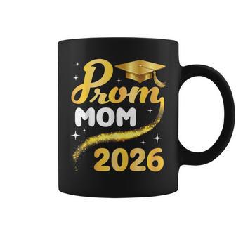 Prom Mom 2026 Senior Graduation Class Of School Gold Cap Coffee Mug - Thegiftio UK