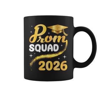 Prom Squad 2026 Senior Graduation Class Of School Gold Cap Coffee Mug - Thegiftio UK