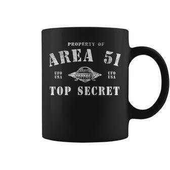 Property Of Area 51 トップシークレット Ufoエイリアン コーヒーマグ - Kawaiitshirt