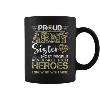 Proud Army Sister Camou Soldier Family I Raised Mine Match Coffee Mug - Thegiftio UK