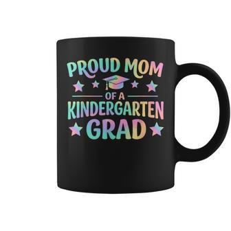 Proud Mom Of A Kindergarten Grad Tie Dye Graduation Mom Coffee Mug - Thegiftio UK