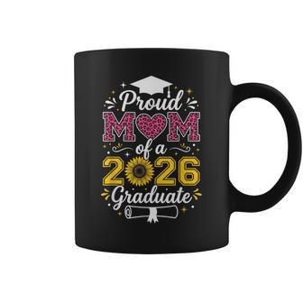 Proud Mom Of A 2026 卒業 シニア ひまわり ヒョウ ハート コーヒーマグ - Kawaiitshirt