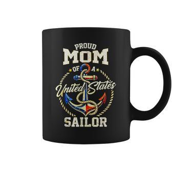 Proud Mom Of A Sailor Us Veteran Family Matching Coffee Mug | Seseable UK