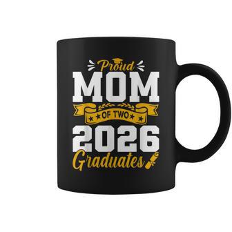 Proud Mom Of Two 2026 Graduates Class Graduation Coffee Mug - Thegiftio UK