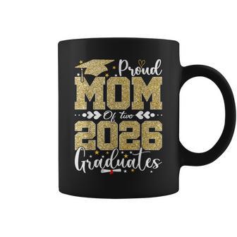 Proud Mom Of Two 2026 Graduates Senior Mom Of Graduate Coffee Mug - Thegiftio UK
