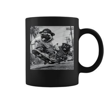 Pug Boys Girls Costume Retro Meme Skateboard 90S Coffee Mug - Thegiftio UK