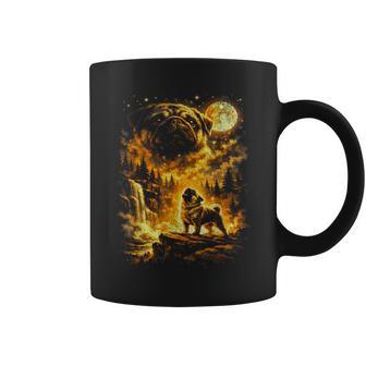 Pug Howling At Moon Coffee Mug - Thegiftio UK