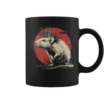 Punk Rock Rata In Mangas Taza de café - Regaloses