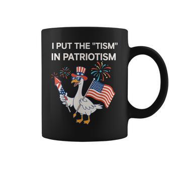I Put The 'Tism' In Patriotism Goose American Pride Coffee Mug - Thegiftio UK