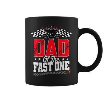 Racing Car Family Dad Of The Fast One 1St Birthday Boy Coffee Mug - Thegiftio UK