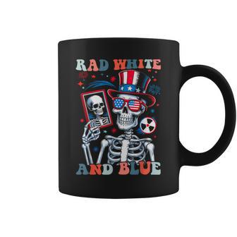 Rad White And Blue Skeleton Patriotic Radiology Mri Ct Coffee Mug - Thegiftio UK