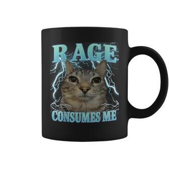 Rage Consumes Me Cat Silly Cat Meme Graphic Coffee Mug - Thegiftio UK