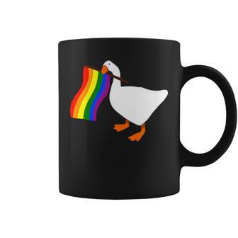 Rainbow Goose Meme Love Is Love Lgbt Gay Lesbian Pride Coffee Mug - Thegiftio