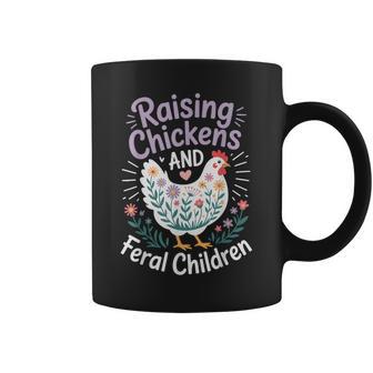 Raising Chickens And Feral Children Coffee Mug - Thegiftio UK