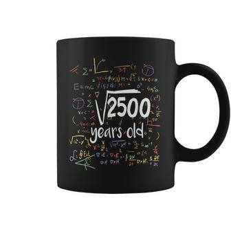 Raíz Cuadrada De 2500 Nerd 50 Años 50 Cumpleaños Matemáticas Taza de café - Regaloses