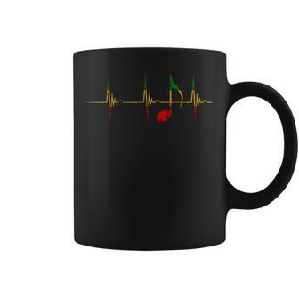Rasta Reggae Notes De Musique Rythme Cardiaque Ekg Clefs De Pouls Tasse - Cadeauxyz