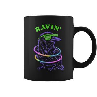 Ravin Raven Edm Techno Party Raver Psychedelic Halloween Coffee Mug - Thegiftio UK