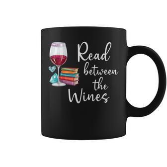 Read Between The Wines Im Just A Girl Who Loves Books & Wine Coffee Mug - Thegiftio UK