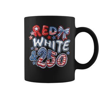 Red White And 250 Coquette Preppy 4Th Of July Coffee Mug - Thegiftio UK