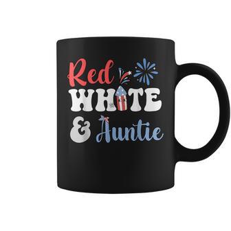 Red White & Auntie 4Th Of July New Aunt Grandma Pregnancy Coffee Mug - Thegiftio UK
