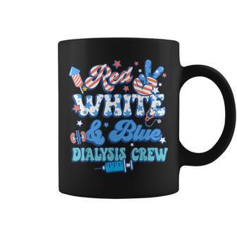 Red White Blue Dialysis Crew Dialysis Nurse 4Th Of July Coffee Mug - Thegiftio UK