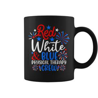 Red White And Blue Physical Therapy Crew 4Th Of July Coffee Mug - Thegiftio UK
