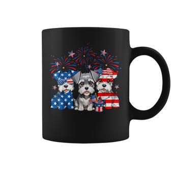 Red White Blue Schnauzer Dog Lovers Usa Flag 4Th Of July Coffee Mug - Thegiftio UK