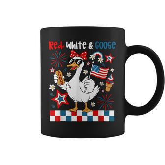 Red White And Goose 4Th Of July Patriotic Kids Coffee Mug - Thegiftio UK