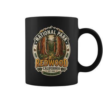 Redwood National Park California Badgeintage En Forêt De Randonnée Tasse - Cadeauxyz