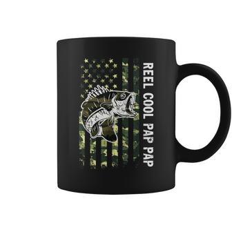 Reel Cool Pap Pap Camouflage American Flag Fathers Day Men Coffee Mug - Thegiftio UK