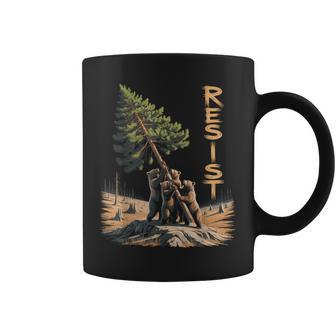Resist Bear Alt Us National Park Conservation Activism Love Coffee Mug - Thegiftio UK