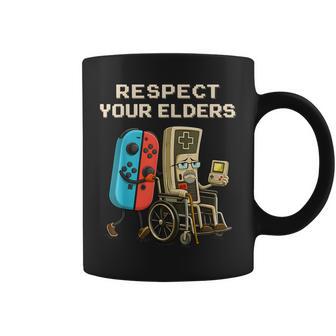 Respect Your Elders Gaming Control Retro Gamer Coffee Mug - Thegiftio