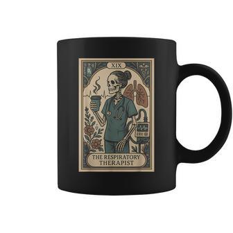 Respiratory Therapist Skeleton Tarot Card Pulmonologist Rt Coffee Mug - Monsterry
