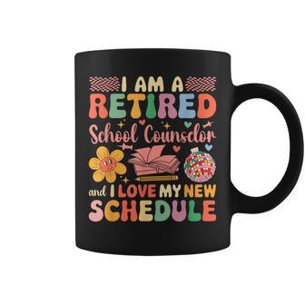 A Retired School Counselor And Love New Schedule Retirement Coffee Mug - Thegiftio