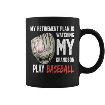 My Retirement Plan Is Watching My Grandson Play Baseball Coffee Mug - Thegiftio UK