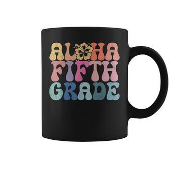 Retro Aloha Fifth Grade Teacher Summer Vacation Beach Hawaii Coffee Mug - Thegiftio