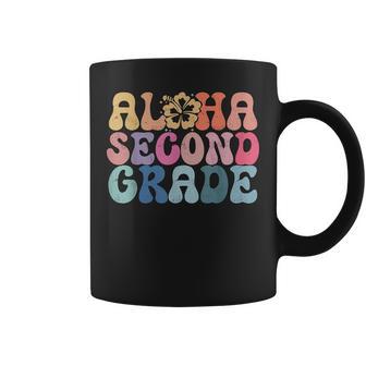 Retro Aloha Second Grade Teacher Life Summer Beach Vacation Coffee Mug - Thegiftio UK