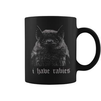 Retro Bat I Have Rabies Bat Meme Women Coffee Mug - Monsterry