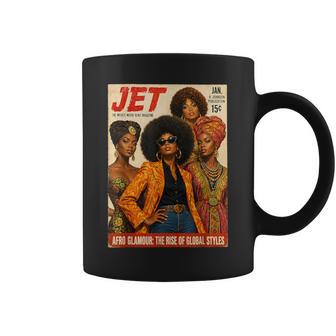 Retro Black Is Beautiful Afro Glamour Vintage Magazine Coffee Mug - Thegiftio UK