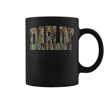 Retro Camo Western Darlin' Country Cowboy Southern Coffee Mug - Thegiftio UK
