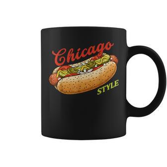 Retro Chicago Hot Dog Hotdog Tourist Summer Souvenir Travel Coffee Mug - Thegiftio UK