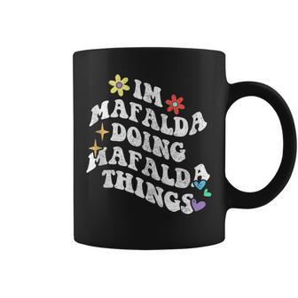 Retro Groovy Im Mafalda Haciendo Mafalda Cosas Divertidas Madre In Mangas Taza de café - Regaloses