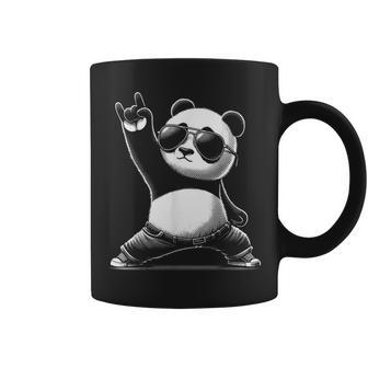 Retro Panda Rock And Roll Musik Lustiger Panda Tassen - Seseable