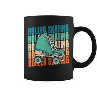 Retro Patinaje Roller Patinar Patinesintage Patinador Taza de café - Regaloses