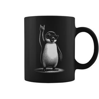 Retro Penguin Rock And Roll Kids Penguin Coffee Mug - Thegiftio UK
