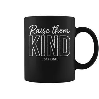 Retro Raise Them Kind Of Feral Mom Life Mother's Day Coffee Mug | Seseable UK
