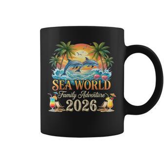 Retro Sea World Family Adventure 2026 Dolphin Ocean Souvenir Coffee Mug - Thegiftio UK