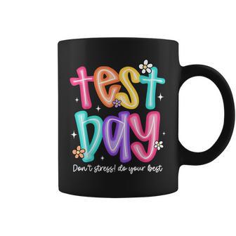 Retro Test Day Don't Stress Do Your Best Teacher Testing Day Coffee Mug - Thegiftio UK