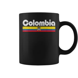 Retro Vintage Colombia Flag Colombian Pride Kids Coffee Mug - Thegiftio UK