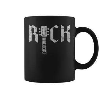 Rock On Guitar Rock And Roll Hombres Es Rock Band Punk Goth In Mangas Taza de café - Regaloses